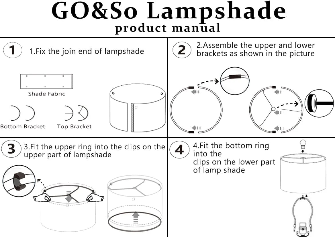 Discount GO&SO Lamp Shades Set of 2, Modern Lamp Shades For Table Lamps Replacement - Image 17