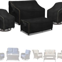 Discount LSongSKY Outdoor Furniture Covers Waterproof,600D Heavy Duty Patio Furniture Covers for 6/7/8 PCS Sets Sectional Sofa Couch Rocking Swivel Chairs