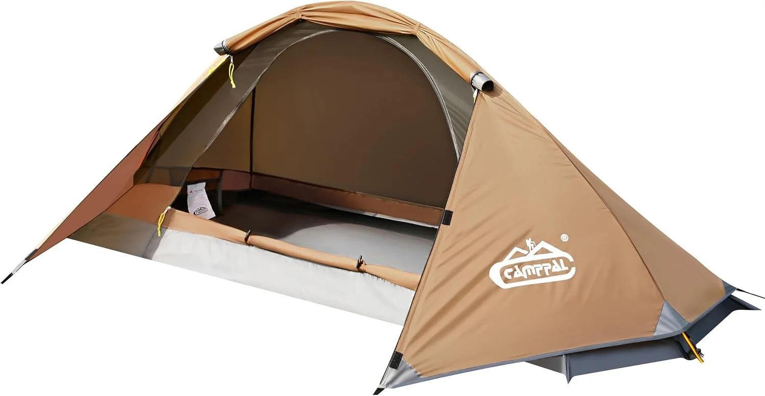 Discount 1 Person Tent for Camping Hiking Mountain Hunting Backpacking Tents 4 Season Resistance to Windproof Rainproof