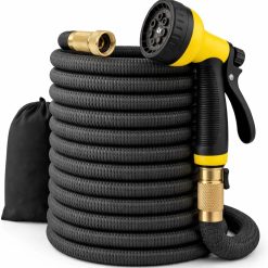 Discount XpandaHose 75ft Expandable Garden Hose, Lightweight, Ultra Strong 3750D fabric, 4-layer latex core