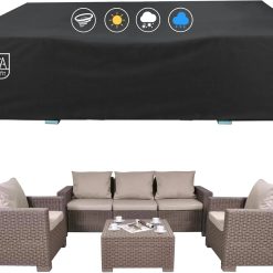 Discount AKEfit Patio Furniture Covers,500D Heavy Duty Waterproof for Outdoor Square and Retangle Patio Table and Chair Covers
