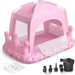 Discount QPAU Princess Portable Kids Air Mattress for Girls, for Home, Ages 3+