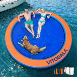 Discount Water Hammock Heavy Duty, Large Pool Float Lake Floats for Adult, Round Inflatable Water Hammock