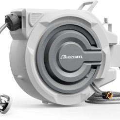 Alternative view of Discount HOZEREEL Retractable Garden Hose Reel 1/2x 110ft, UV Resistant Hose Reels, Any Length Lock 180° Swivel
