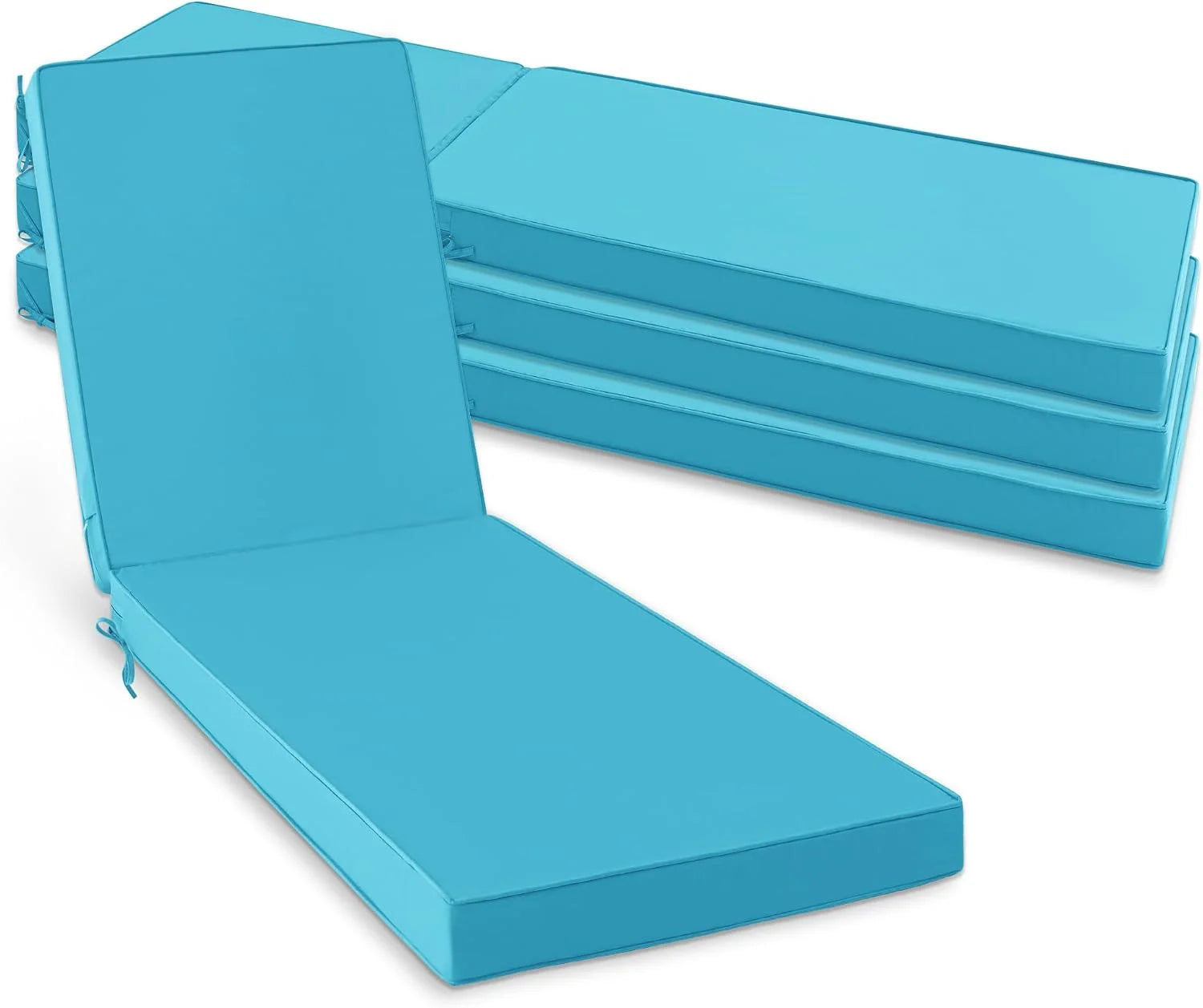 Discount Chaise Lounge Cushions Outdoor Set of 2, Waterproof and Fade Resistant Sun Lounger Replacement Cushion - Image 3