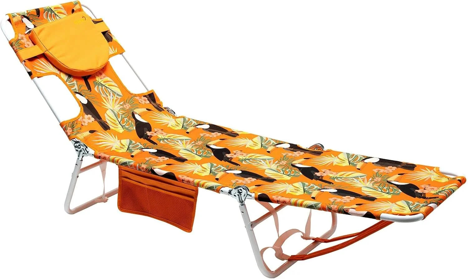 Special Beach Lounge Chair, Reclining Beach Chairs Lay Flat, Folding Camping Chairs Portable Camp Cot with Backpack - Image 9