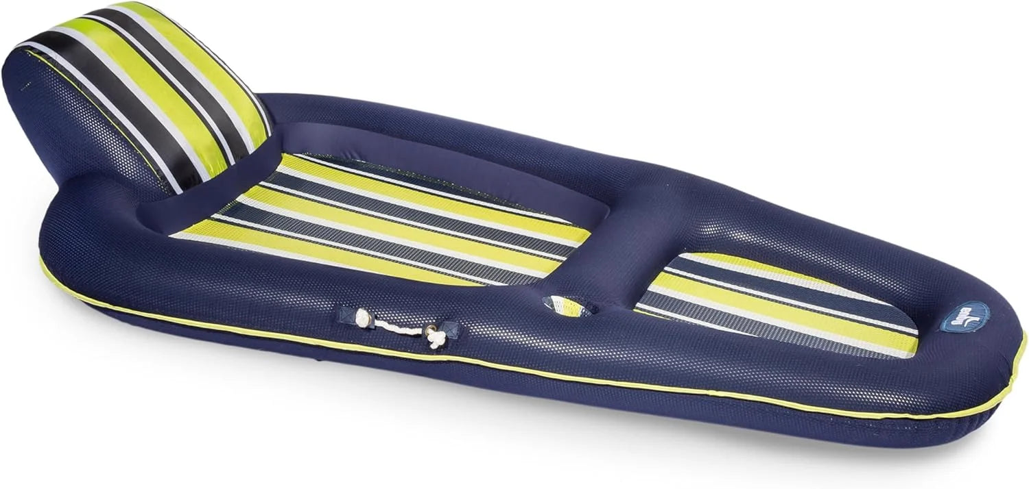 Discount Aqua Luxury Water Pool Lounge, Extra Large, Inflatable Pool Floats for Adults with Headrest - Image 4