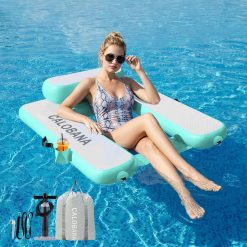 Discount CALOBANA Inflatable Floating Chair, Heavy Duty Pool Floats Adult Lounger with Cup Holder