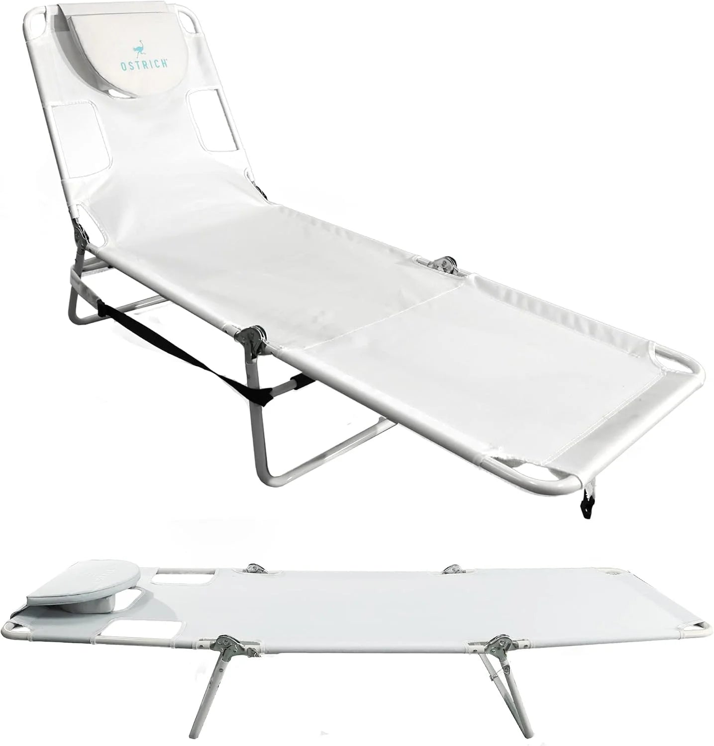 Discount Ladies Comfort Lounger with Chest Support, Foldable and Portable Reclining Outdoor Patio Beach Lawn Camping - Image 2
