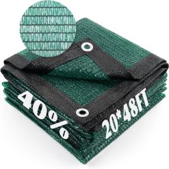 Discount Area Sun Shade Cloth with Grommets for Garden, 55% 6.5x10ft, Black