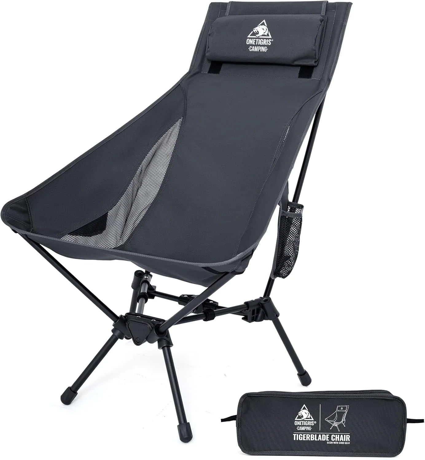 Discount ONETIGRIS Tigerblade High Back Camping Chair with Pillow Design, Comfortable Widened Seat Folding Chair - Image 5