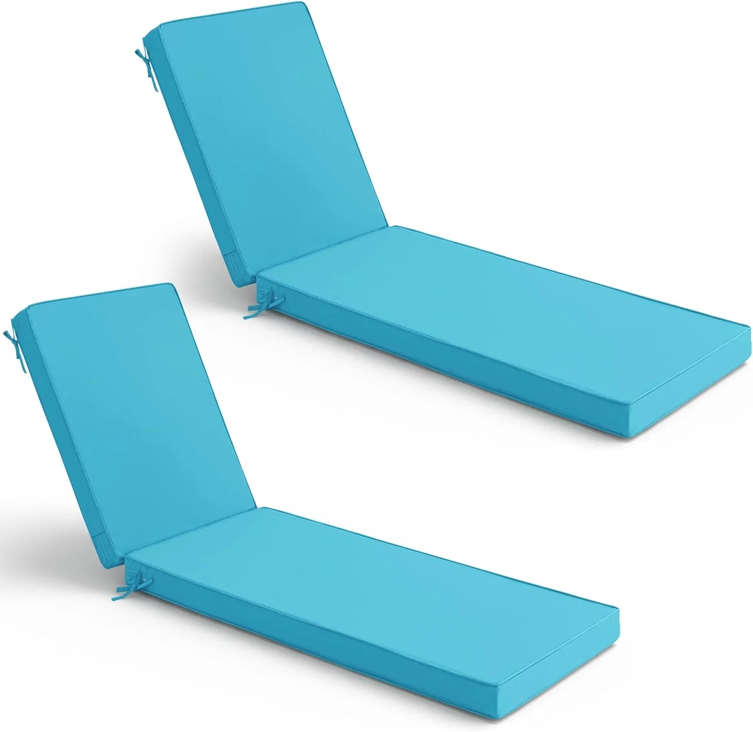 Discount Chaise Lounge Cushions Outdoor Set of 2, Waterproof and Fade Resistant Sun Lounger Replacement Cushion - Image 12
