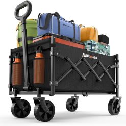 Alternative view of Discount Blomoba Folding Wagon Cart with Wheels, 220lbs Utility Wagon Cart, Black