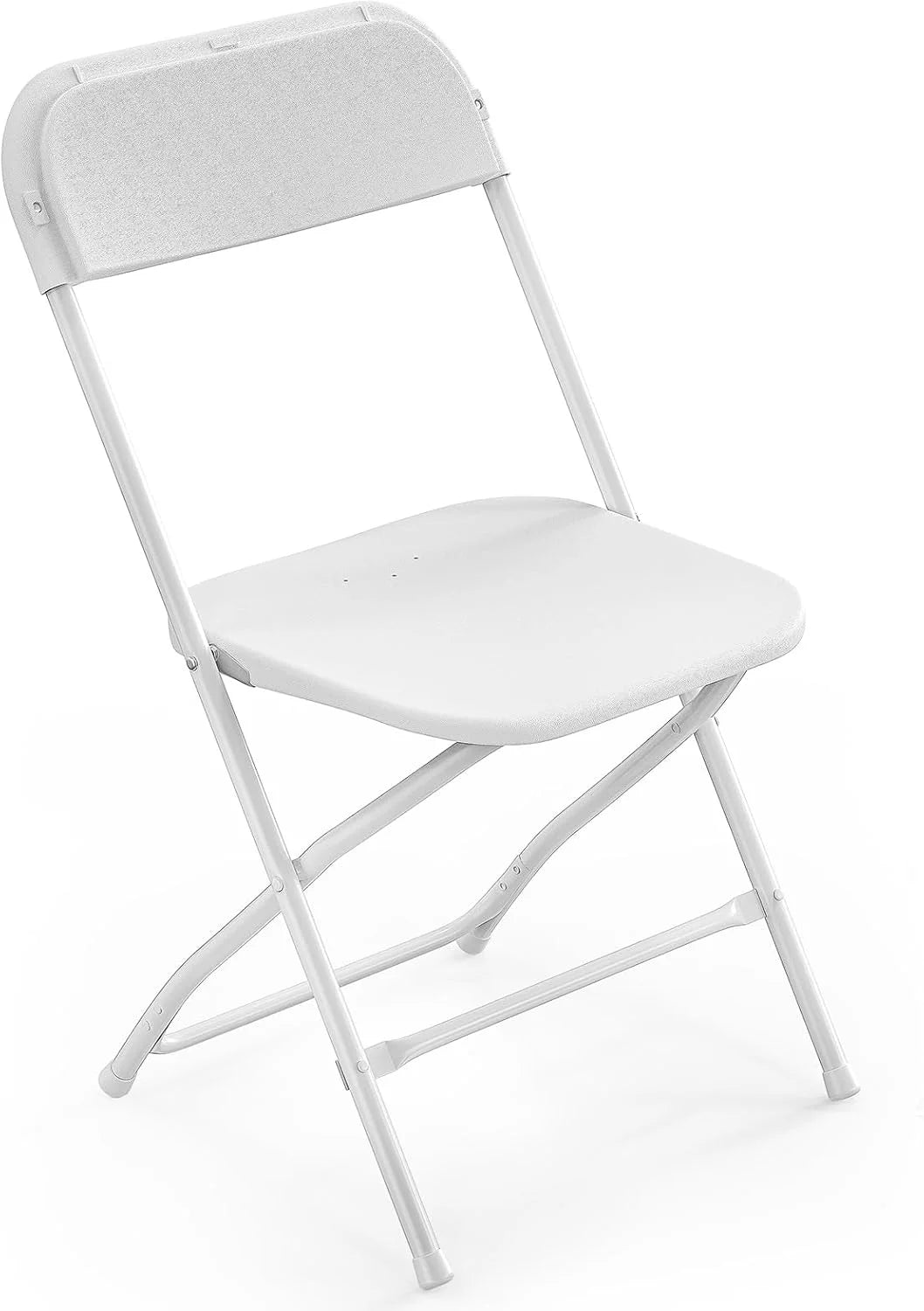 Discount 10 Pack White Plastic Folding Chair, Indoor Outdoor Portable Stackable Commercial Seat with Steel Frame 350lb. - Image 15