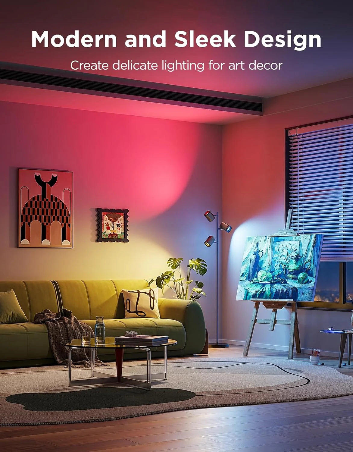 Discount Tree Floor Lamp with 3 Rotatable Lights - Image 7
