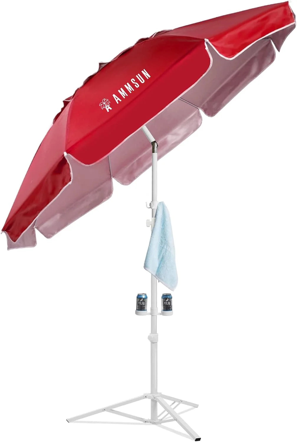 Discount AMMSUN Shade Umbrella, Premium Portable Umbrella with Stand, 6.5ft Lightweight Free Standing Canopy for Sporting Games - Image 2