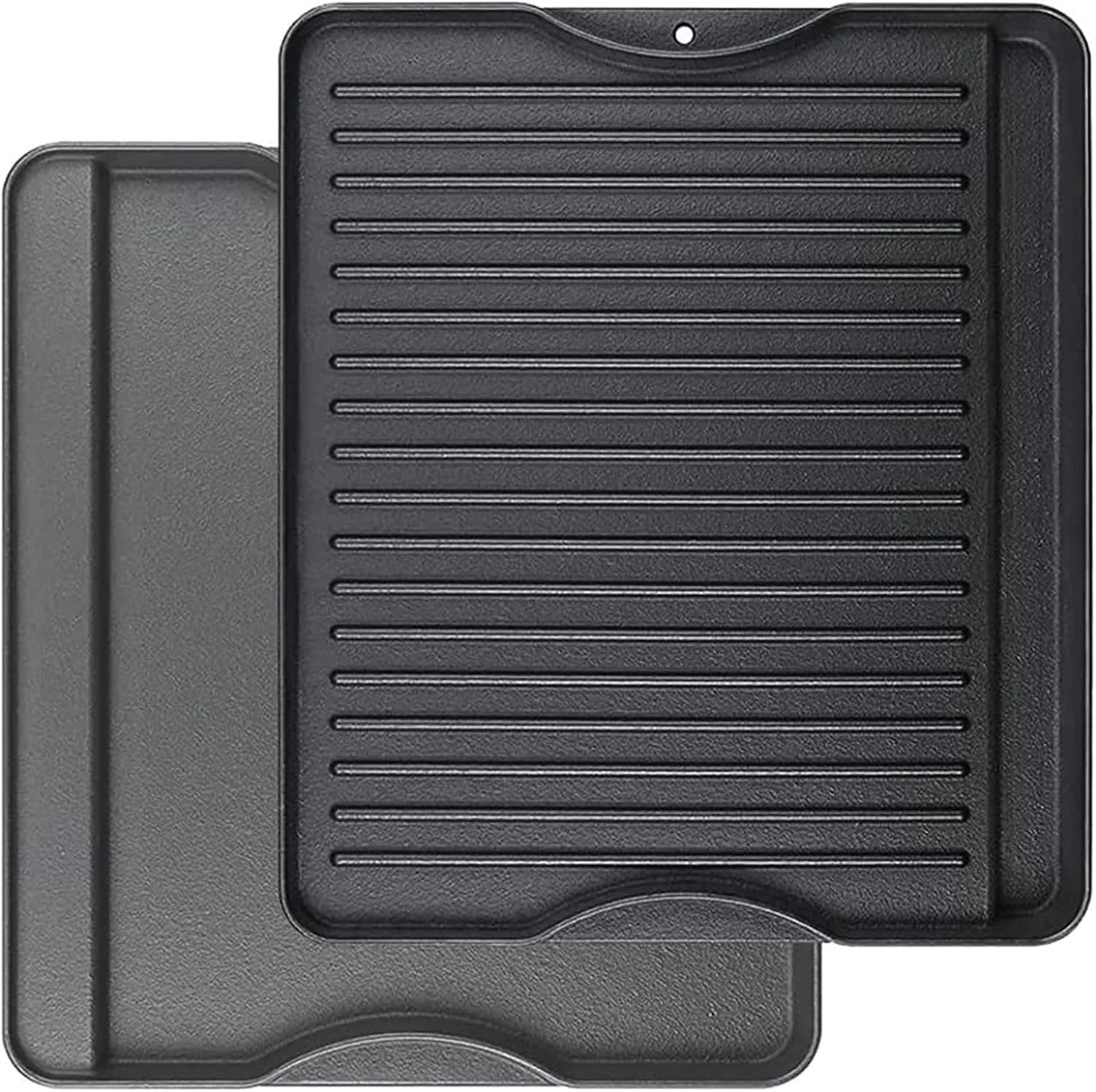 Discount 25 x 16 Pre-Seasoned Nonstick Cast Iron Griddle for Gas & Charcoal Grills, Universal Flat Top with Grease Groove - Image 16