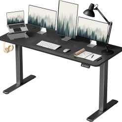 Discount 55 x 24 Inches Electric Height Adjustable Standing Desk Large Sit Stand Up Desk Home Office Computer Desk Memory