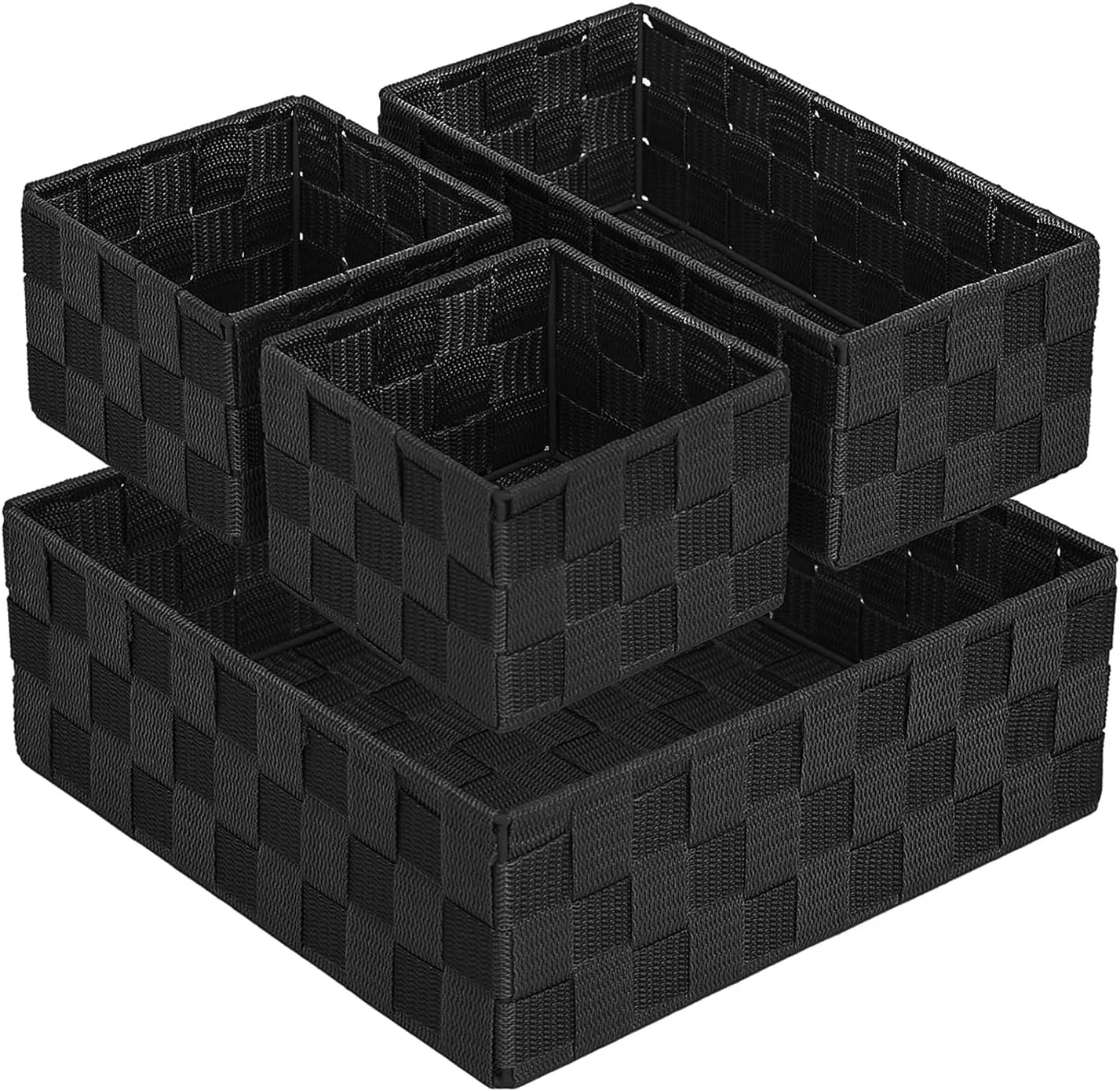 Discount Woven Storage Baskets for Organizing 6 Pack, Large&Small Storage Cube Bins Set for Bathroom, Storage Boxes - Image 2
