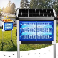 Discount Solar Bug Zapper Outdoor, 4500V Solar Mosquito Zapper for Outdoor & Indoor, 1/2 Acre Coverage Cordless Rechargeable