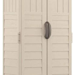 Alternative view of Discount Vertical Outdoor Storage Shed with All-Weather Construction, Vanilla
