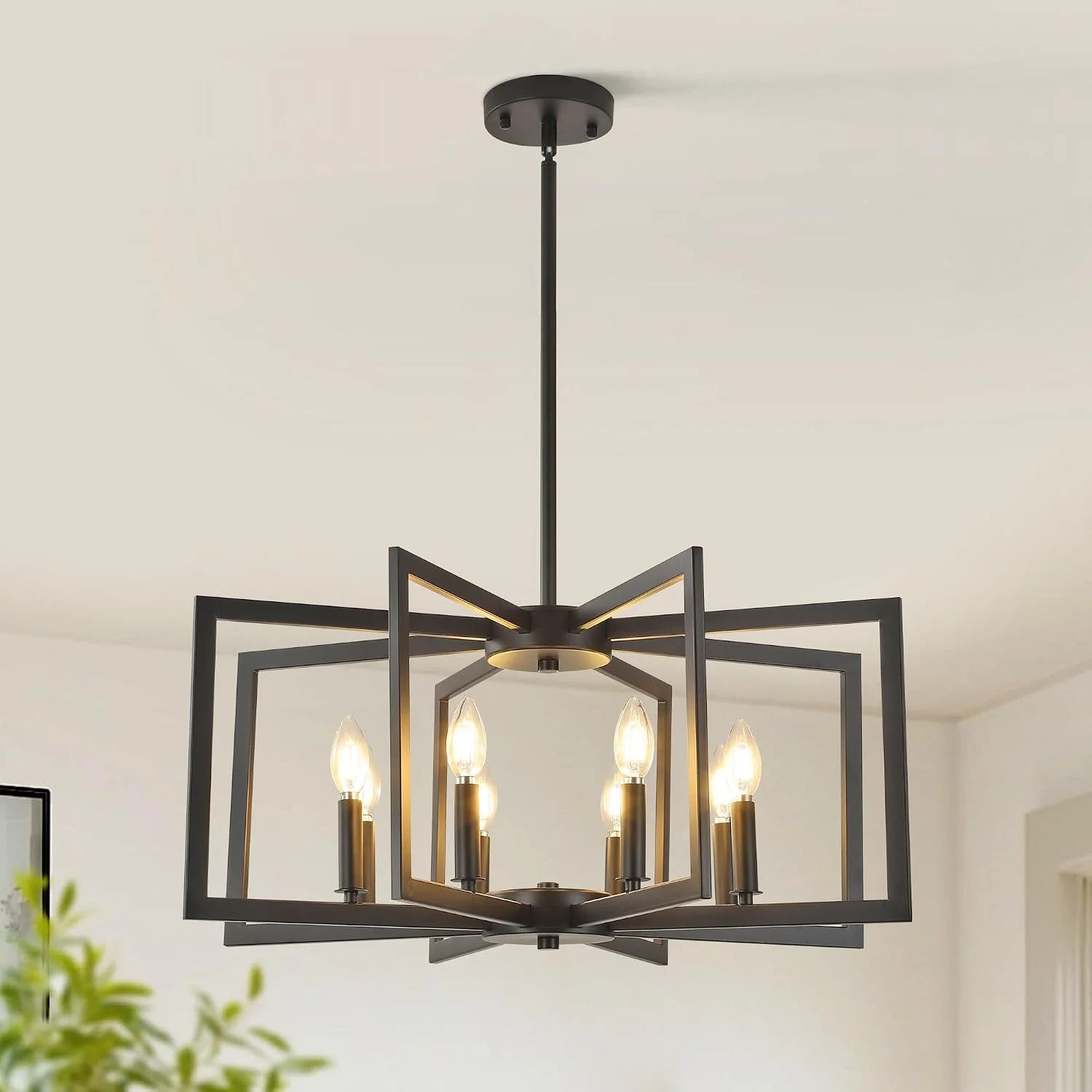 Discount 6-Light Gold Pendant Light, Modern Farmhouse Dining Room Light Fixtures Over Table - Image 10
