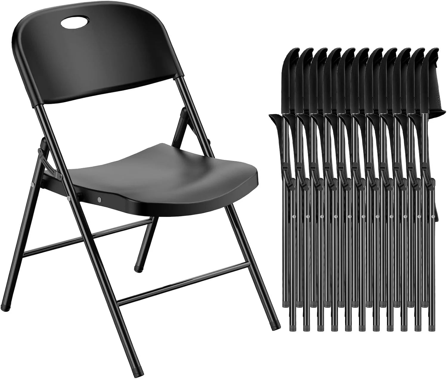 Discount 350 Weight Limit Heavy Duty Plastic Folding Chair with Reinfoced Steel Frame for Indoor and Outdoor, Wedding - Image 8