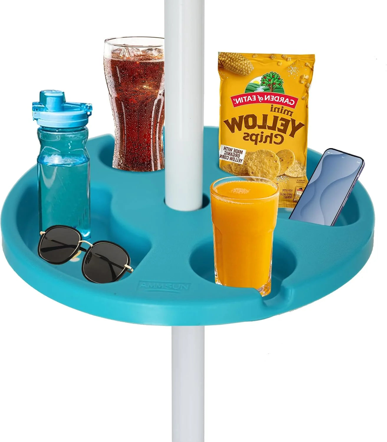 Discount AMMSUN 13 Portable Beach Umbrella Table Tray White - Image 3