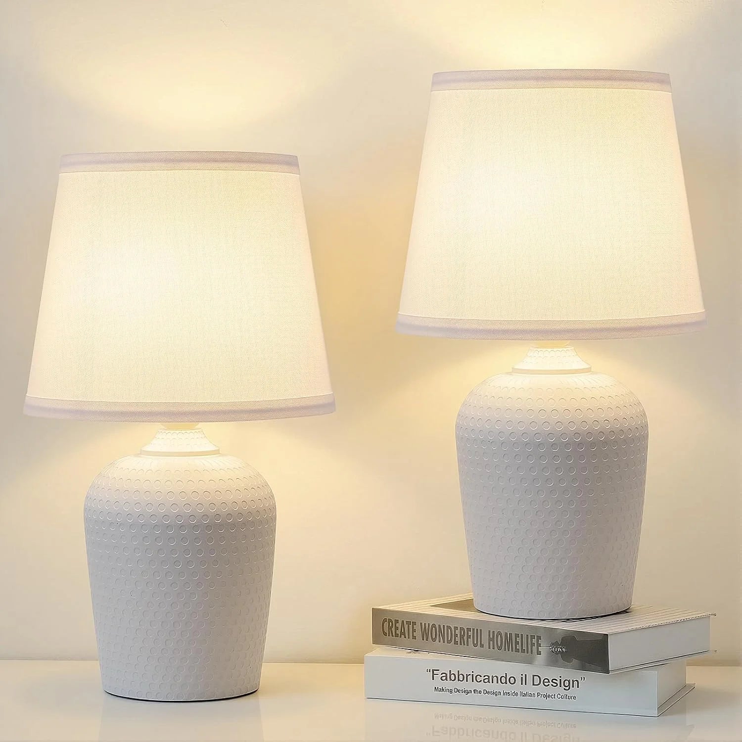 Discount Small 11.8” Table Lamps Set of 2 - Image 6