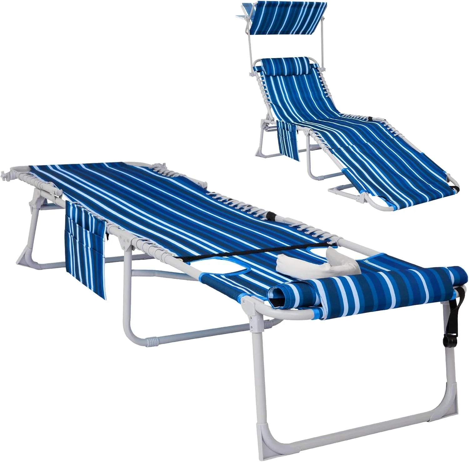 Discount WEJOY Folding Tanning Chair with Face Hole, 5-Position Face Down Beach Lounge Chair for Sunbathing - Image 6