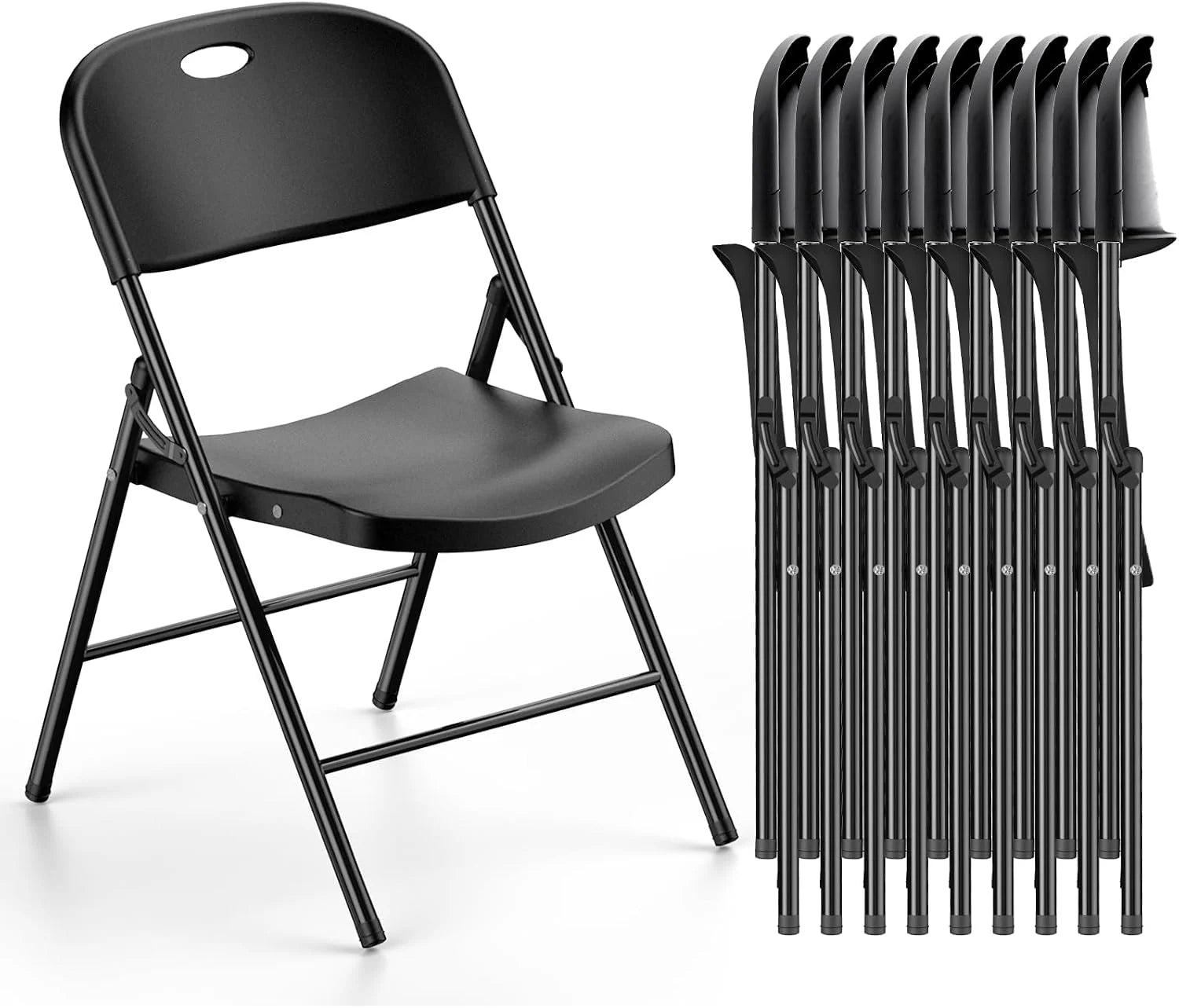 Discount 350 Weight Limit Heavy Duty Plastic Folding Chair with Reinfoced Steel Frame for Indoor and Outdoor, Wedding - Image 7