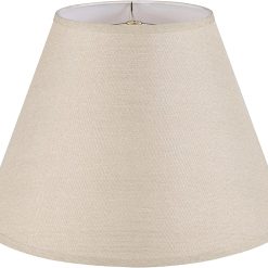 Discount Aspen Creative 38001A Collapsible Traditional Handsewn Bell Shape Spider Construction Lamp Shade in Wheat