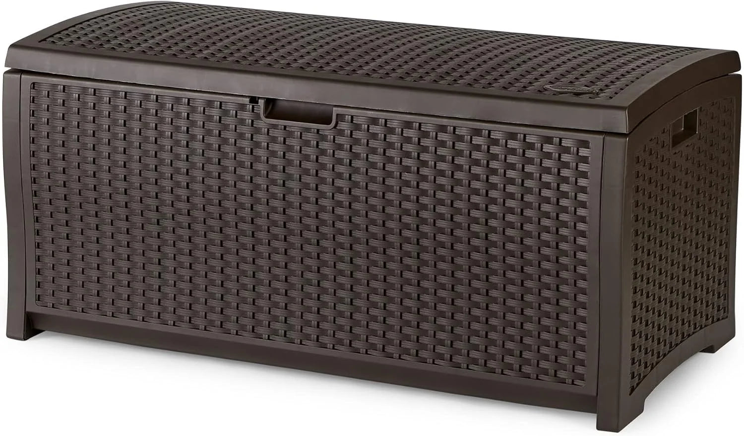 Discount Suncast Outdoor Storage Box " 73 Gallon Mocha Brown Deck Box for Patio, weather-resistant Outdoor Storage Bench - Image 2