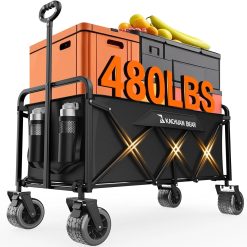 Discount 300L Wagons Carts Foldable Collapsible with Big All-Terrain Beach Wheels