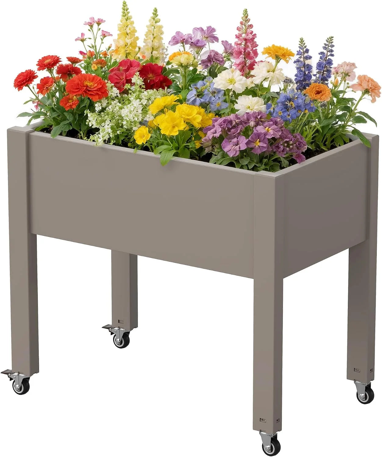 Discount Bifanuo Plastic Elevated Planter Box with Legs & Wheels - Image 2
