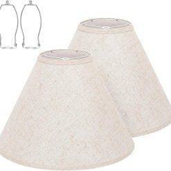 Alternative view of Discount Empire Beige Linen Lamp Shades Set of 2