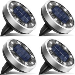 Alternative view of Discount 16 Pack Solar Lights Outdoor Waterproof, 8 LED Solar Ground Lights – For Home Projects