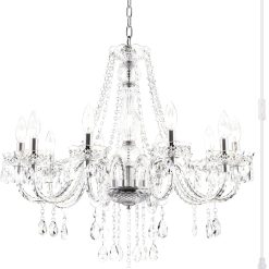Discount Crystal Clear Chandelier 5-Light Pendant Ceiling Lighting Fixture