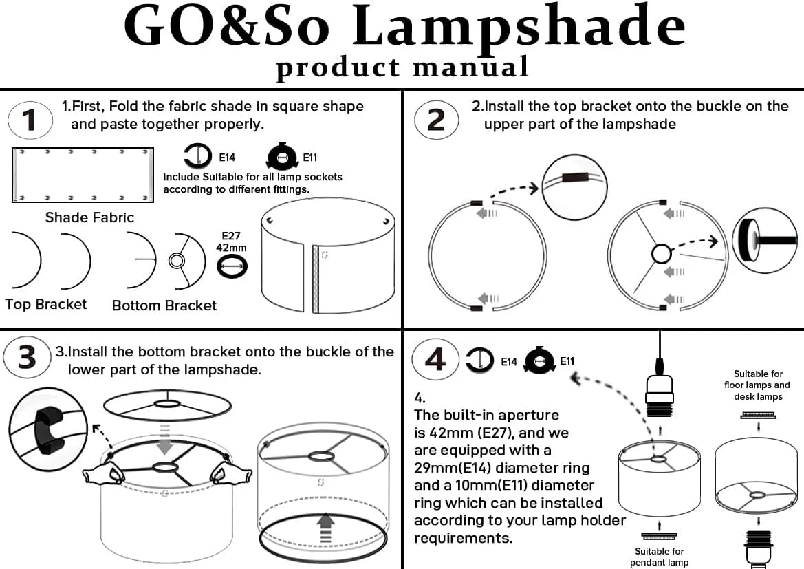 Discount GO&SO Lamp Shades Set of 2, Modern Lamp Shades For Table Lamps Replacement - Image 37