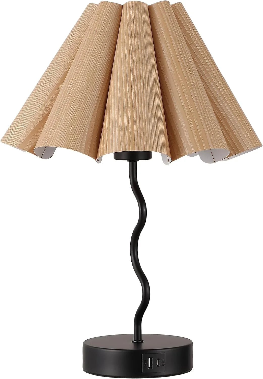Discount Pleated Table Lamp, Modern Lamp for Bedroom Home Office Decor - Image 2