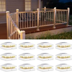 Alternative view of Discount 4×4 Solar Post Cap Lights, 12 Pack Black Waterproof Fence Lights – For Home Projects