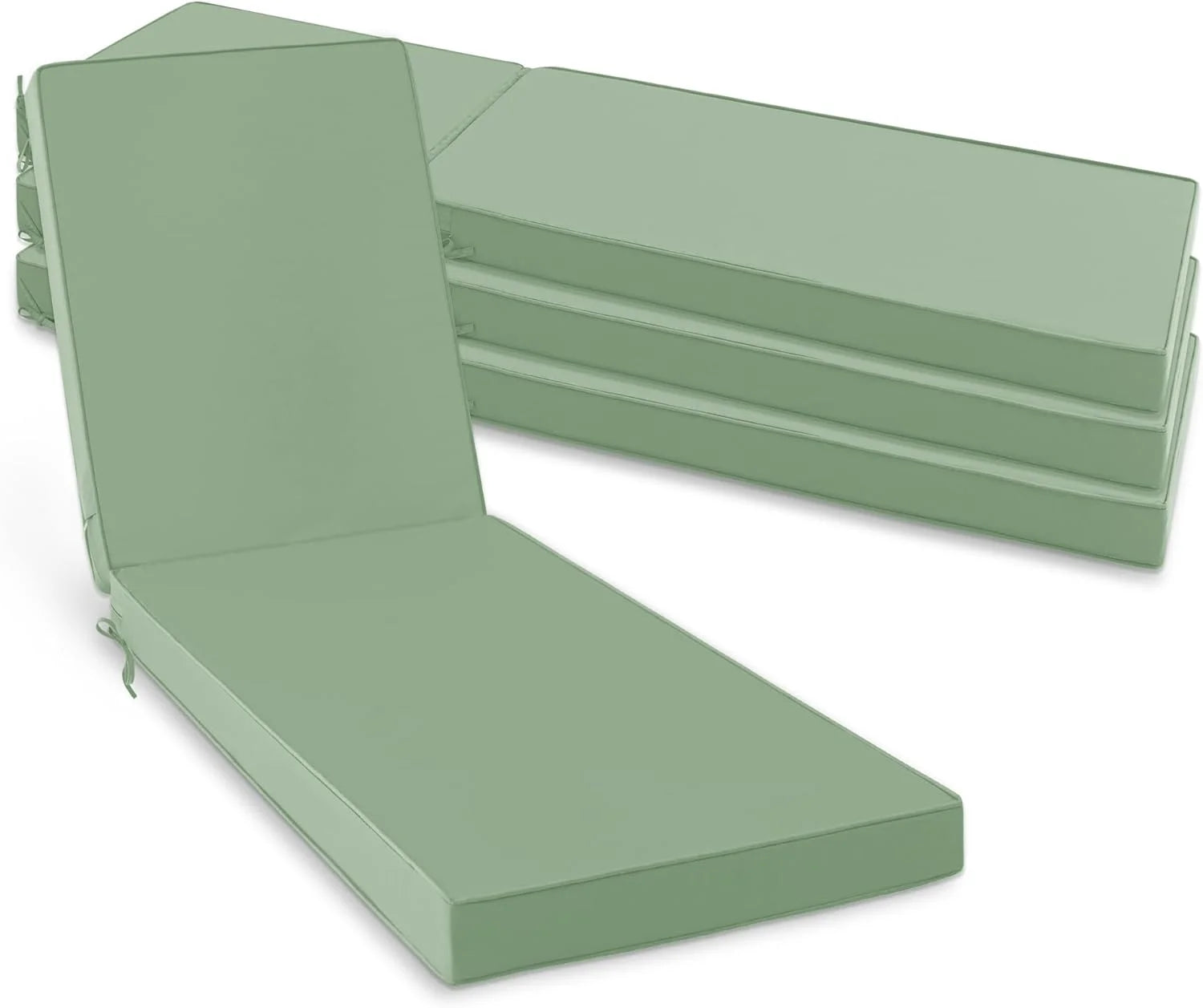 Discount Chaise Lounge Cushions Outdoor Set of 2, Waterproof and Fade Resistant Sun Lounger Replacement Cushion - Image 8