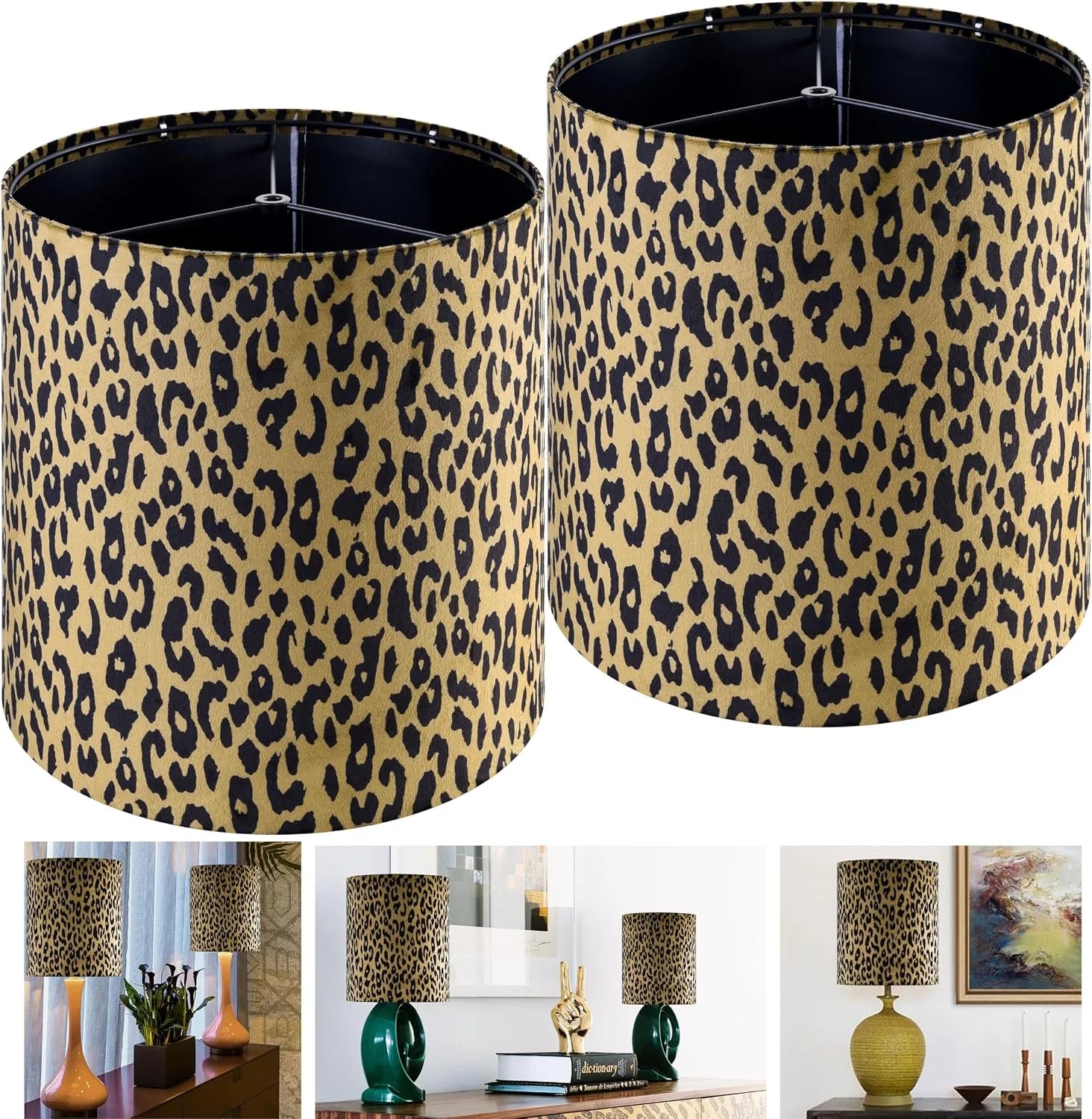 Discount GO&SO 13 Drum Boho Lamp Shades Set of 2 Medium, 0.41 Spider Farmhouse Lamp Shade for Small Floor Lamp - Image 18