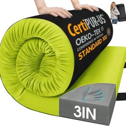 Alternative view of Discount 3 Inch Memory Foam Camping Pad, Camping Essentials Roll Up Floor Mat for Car Camping