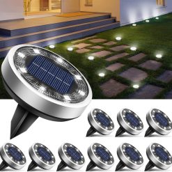 Discount 16 Pack Solar Lights Outdoor Waterproof, 8 LED Solar Ground Lights – For Home Projects