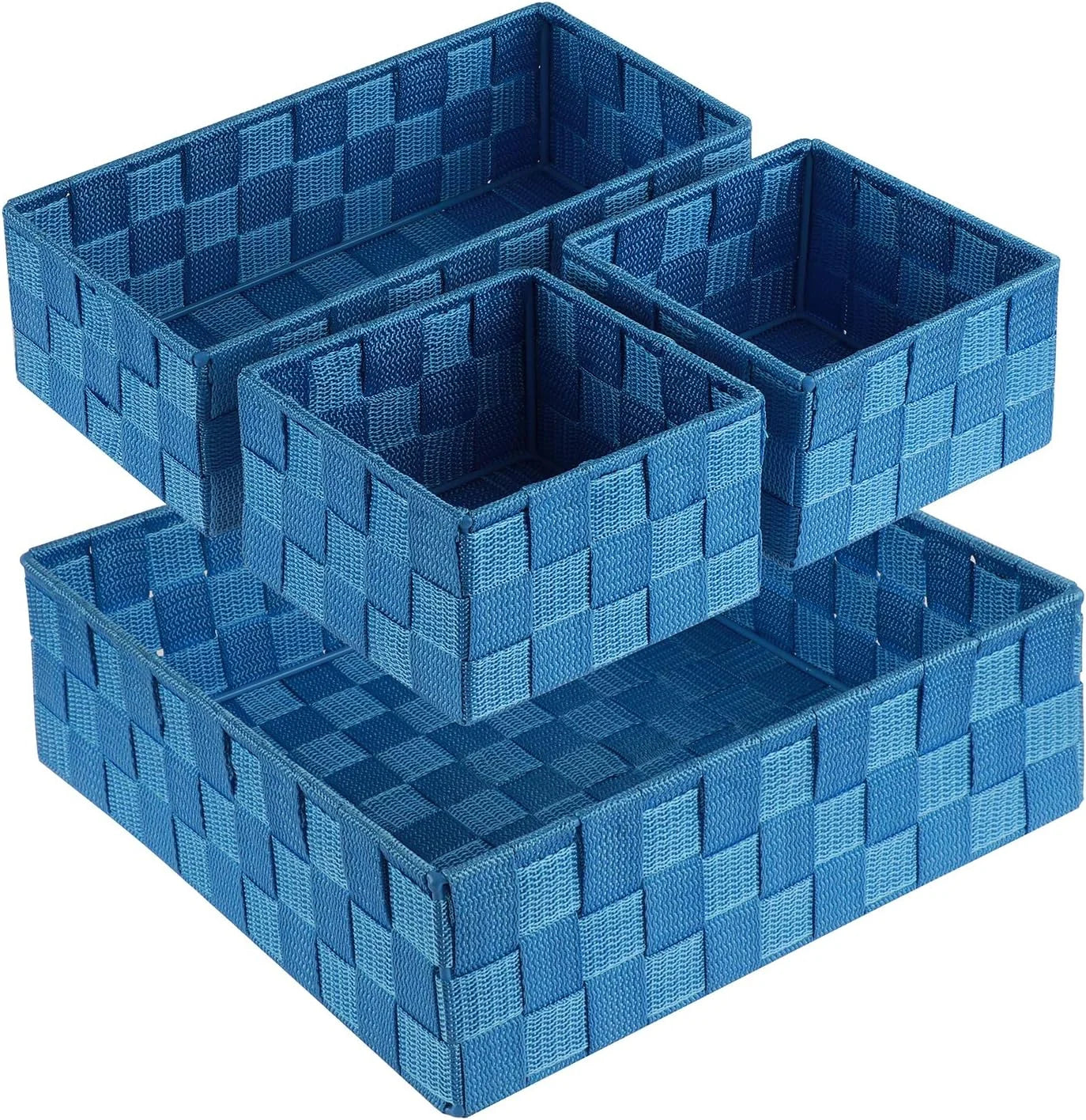 Discount Woven Storage Baskets for Organizing 6 Pack, Large&Small Storage Cube Bins Set for Bathroom, Storage Boxes - Image 11