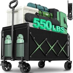 Alternative view of Discount Wagons Carts Foldable, Collapsible Wagon, Foldable Wagon Cart with Wheels, Folding Wagons for Beach Camp Sports Garden