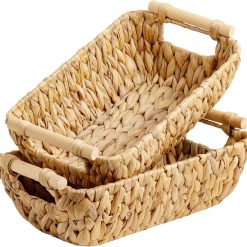 Alternative view of Discount StorageWorks Wicker Baskets for Organizing, Water Hyacinth Storage Baskets, Wicker Storage Baskets for Shelves