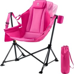 Discount ADVANCED Padded Oversized Hammock Camping Chair, Compact Heavy Duty Swing Chair with Multi-Storage Pockets