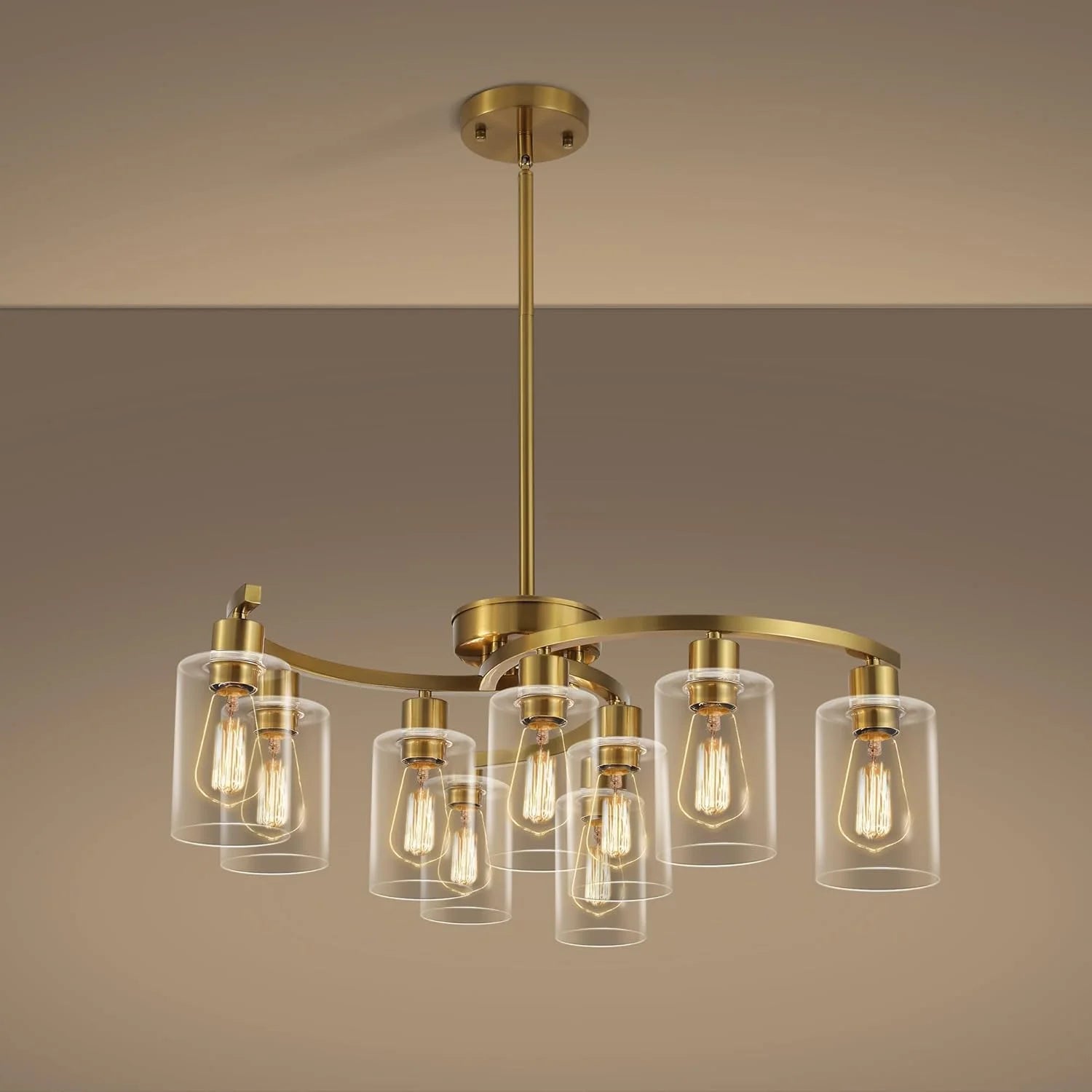 Discount 6-Light Modern Farmhouse Black Chandelier, Adjustable Height Hanging Industrial Pendant Lights Kitchen Island - Image 8